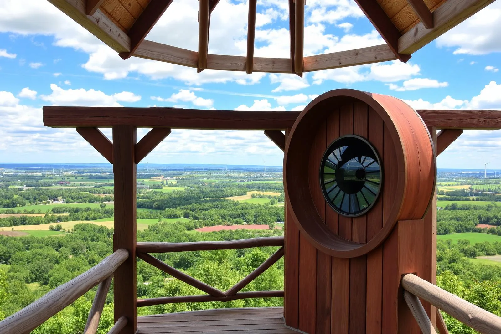 Wieża widokowa Kaszubskie Oko z panoramą Kaszub